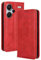 Dedux Portafoglio Custodia Cover per Xiaomi Redmi Note 13 PRO Plus 5G / Redmi Note 13 PRO+ 5G, Cover Biglietti Visita Pelle Retro con Chiusura Magnetica Premium Pu Flip. Rosso