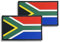 2 Pack PVC South Africa South African Country Flag Patch,PVC Country Flag Hook and Loop Patches for Backpacks Jackets Hat,2x3 Inch.
