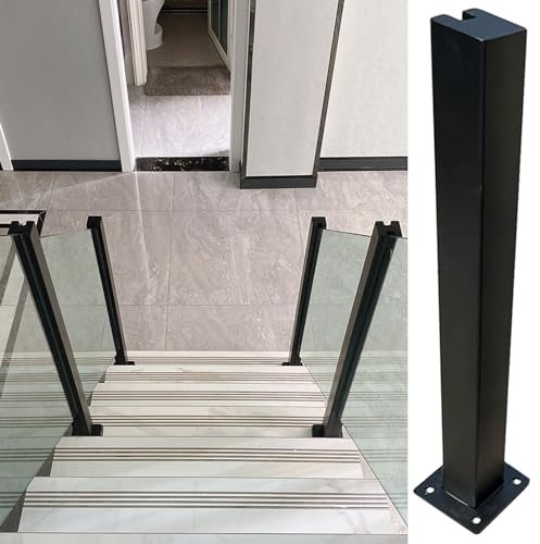 Glas Geländerpfosten Glashalter Edelstahl Innen-Außentreppe Glasgeländer-Pfostensystem, Decksbalustradensäule Mit Schlitz, Für 10 - 12 Mm Thcik-Platten, Terrassenzaun-Pfahl Balkon-Geländer-Säule ( Col