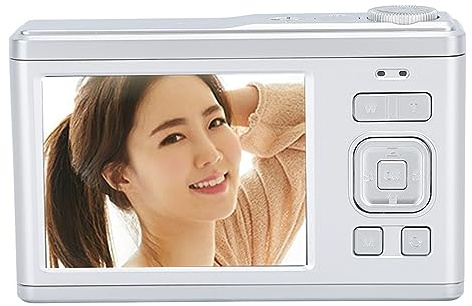 Dual Screen Digital Camera Telescopic Lens 10x Optical Zoom Compact Portable Digital Camera for Photography (Silver)