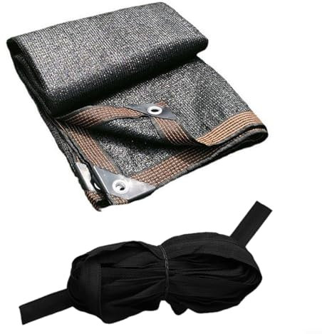 FACAIIO Sonnensegel, Sonnensegel, Gartensegel, Sonnensegel, 5 x 6 m, schwarz, für Garten, Sonnenschutz, Markise, Vordach