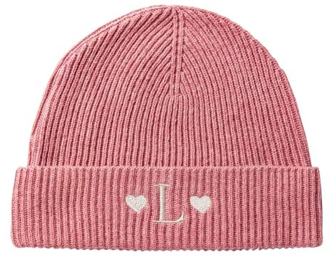 personalisierte Baby Strickmütze aus Baumwolle & Merinowolle (Farbe & Größe wählbar) - Unisex Beanie für Übergang & Winter - Kinder Mütze individuell Bestickt für Familienlook