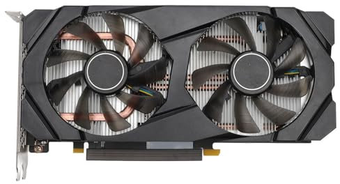 Gugxiom 6GB Graphics Card GDDR6 192bit, PC Graphics Card with Dual Cooling Fan PCIE 3.0 16X Interface, 1365/14000MHz, HDMI, DVI D, 4 Display Output