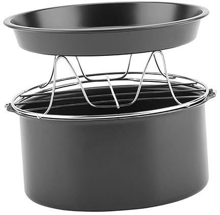 Airfryer Backform 7 Zoll aus Edelstahl, 3 Stück Zubehör
