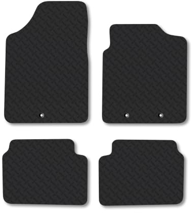 Fits Hyundai i10 (2008-2014) 5mm Rubber Car Mats | Heavy Duty Rubber Tailored Fit Floor Mats Full Coverage Durable Waterproof Accessories Easy Clean Anti Slip Made in the UK