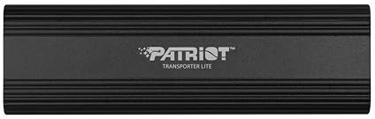 Patriot Transporter Lite 512 Go Type-C USB 3.2 Gen 2 External Portable SSD Black - Sequential Read: Up to 1000MB/s and Sequential Write: Up to 1000MB/s - External Solid State Drive - PTPL512GPECB
