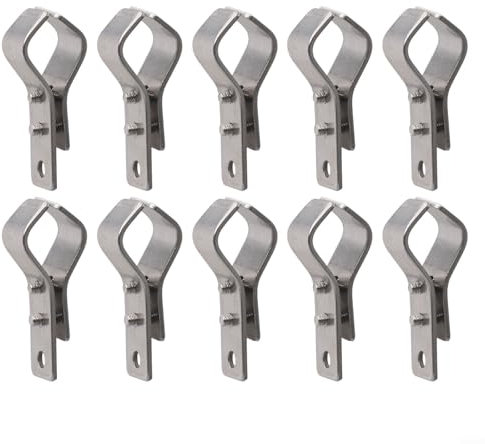 Rohrschellen aus Edelstahl, kleine Klemme, 304, verdickte, schwere Scharnier-Rohrschellen für 16–26 mm Stangen, 20 Stück