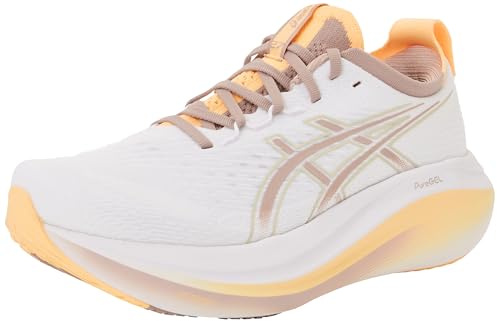 ASICS Damen Gel-Nimbus 27 Sneaker, Weißes Rehkitz, 40 EU