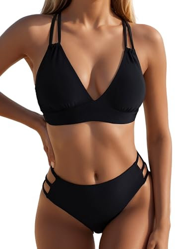 Ausing Bikini Femme 2 Pièces Sexy Maillot de Bain Femme 2 Pieces Push Up Bikini Set Swimwear Beachwear S