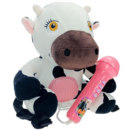 Vaca Lola con micrófono. La Granja de Zenón (Reig4936)