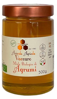 Miele1 Arancio 500g | Crudo – No Pastorizzato | Miele1 Agrumi Artigianale Italiano in Basilicata | Made in Italy – Alta Qualità