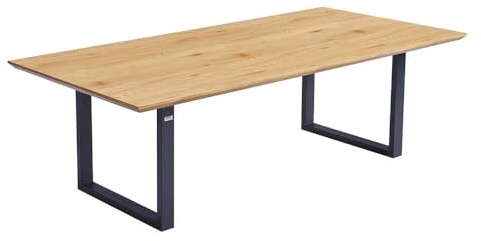 Home Deluxe – Esstisch-Set AVENCIA mit 8 Stühlen ARIA Rosa - Farbe: Light Oak, Maße: 240 x 76 x 120 cm, U-Fuß I Essgruppe Ausziehtisch Esszimmermöbel