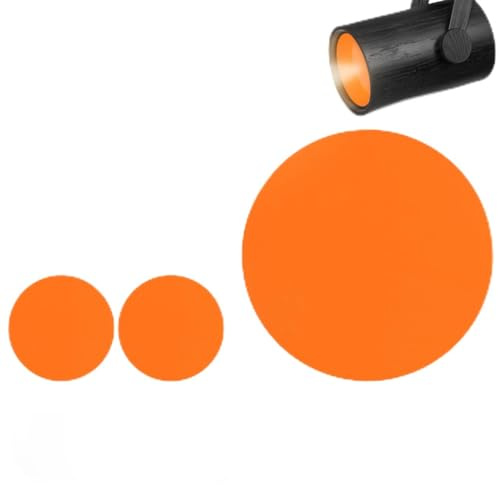 UKCOCO Lot de 10 Films Photo Colorés pour Lampe Sunset Coucher De Soleil Filtres Gel Correction Couleur 6.60X6.60Cm pour Effets Ambiance Lumineuse Orange Portable