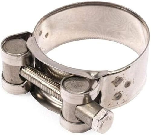 Stainless Steel Exhaust Band Clamp, Exhaust Clamp Stainless Steel Exhaust Band Replacement for Motorcycle Water Hose Car Automotive Replacement Exhaust Clamps (48-51mm)