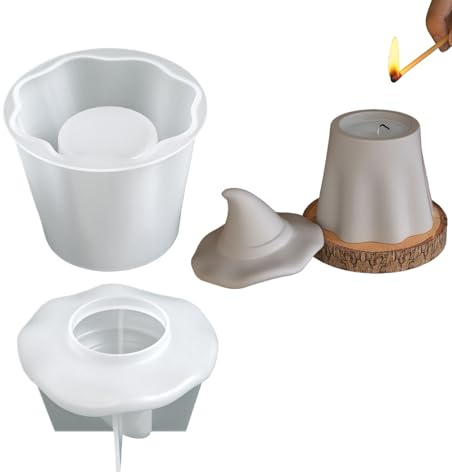 Zasdvn Moule en silicone en forme de fantôme, porte-bijoux avec couvercle, moules en silicone pour bougies d'Halloween, pots de rangement en résine, organiseurs de bijoux, conteneurs de bonbons