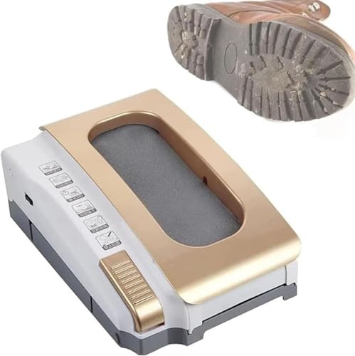 HAOJZE 1 máquina automática de limpieza de suelas con mecanismo de autolimpieza, limpiador de zapatos sin esfuerzo for todo tipo de zapatos(Gold)