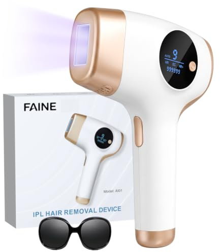 IPL Laser Hair Removal Device for Women Men, Faine 3-in-1, Nearly Painless