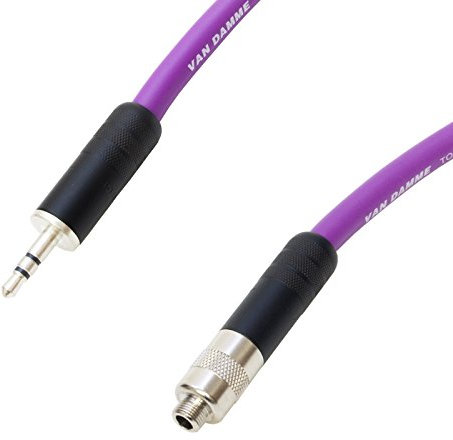 Van Damme IEM Extension Lead. IN-EAR MONITORING Cable. Stereo Headphone Jack (25m, Purple)