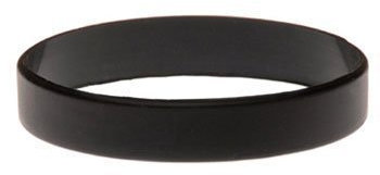 Topelec Plain Blank Silicone Wristband Rubber Bracelets Black