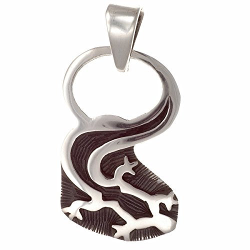 Eidechse Silber 925 Anhänger Indianerschmuck (Hopi-Style) Handarbeit