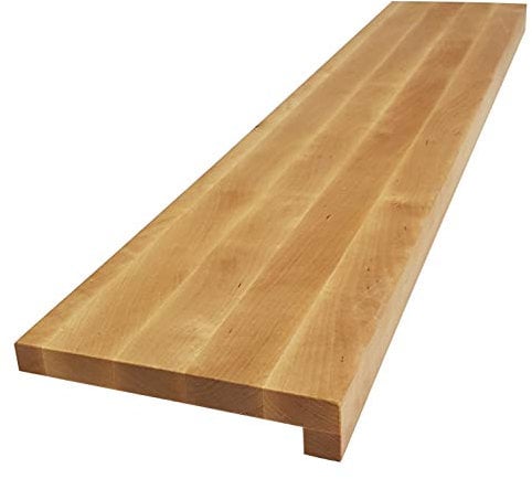 Holz-Projekt-Summer Fensterbank BIRKE Massivholz Treppenstufe Renovierungsstufe Fensterbrett Trittstufe Maßanfertigung (40 x 60cm, Oberfläche unbehandelt)