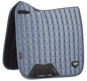 LeMieux Satin Dressage Schabracke, Ice Blue Loire Classic Square, L
