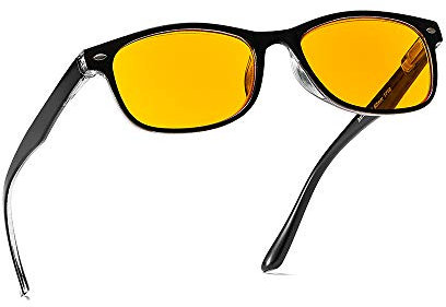 Suertree Blaulicht Lesebrille - 95% Anti-Blaulicht, UV-Schutz, Gelbe Computerbrille für PC, Game Brille 3.5X BM163