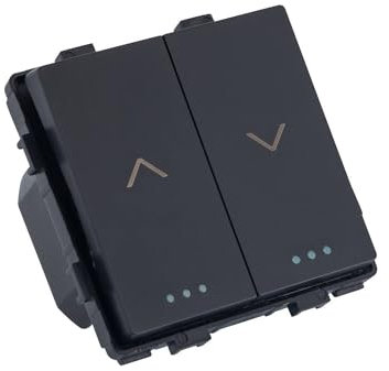 LEDKIA LIGHTING Interruptor Pulsador para Persianas Automáticas con Flechas Modern Negro