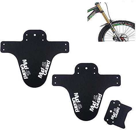 Sue Supply Fahrrad Schutzblech MTB Mudguard Bike Spritzschutz mit Kabelbinder (2 Stücke/weiß)