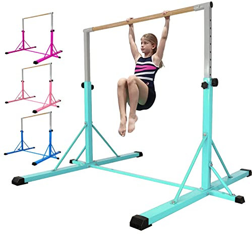 FC FUNCHEER Gymnastikstange, horizontale Stangen, verstellbare Gymnastikstange für Kinder im Alter von 5–20 Jahren, 89,9 cm bis 149,9 cm / 114,3 cm bis 180,3 cm, Gewichtslimit 227 kg,