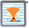 MeinBaby123 Schutzfolie kompatibel mit Toniebox | Schutzcover selbstklebend | Aufkleber passgenau I Folie Sticker | Personalisierbar mit Name I Toniebox Zubehör | Fuchs