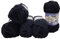 5 x 100 Gramm Alize Velluto Strickwolle, Babywolle, 500 Gramm Wolle Super soft Bulky (schwarz 60)