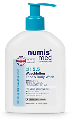 numis med Waschlotion ph 5.5 - Hautberuhigende Körperlotion für sehr empfindliche & sensible Haut - vegane Hautpflege Lotion ohne Silikone, Parabene & Mineralöl - Bodylotion (1x 200 ml)