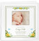 Maverton Einsteckalbum + mit Aufdruck - für 200 Fotos 10x15-100 weiße Seiten - Größe 21x22cm - Weiß - Geschenk für Kind zur Geburt Taufe zum Geburtstag - Blümchen