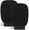 Valitic Exfoliating Glove for Body Scrub,Body Scrubber Exfoliator Mitt for Use at Shower or Bath,Exfoliating Body & Face Dead Skin Remover,Korean Style Exfoliating Women & Men Washcloth,Pair Black