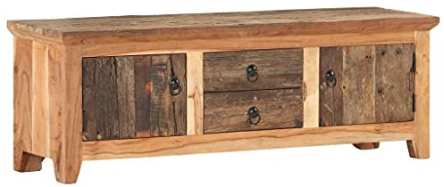 ZQQLVOO TV-Schrank,TV-Schränke, TV-Lowboard, Fernsehschrank, Fernsehtisch, Beistelltische, Sideboard, Kommoden, 120x30x40 cm Akazie und Recyceltes Massivholz