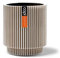 Capi Europe - Gefäß Zylinder Groove Anthracite & Ivory - 15x17 - Elfenbein - Öffnung Ø13 - Blumentopf für drinnen - BGVI313