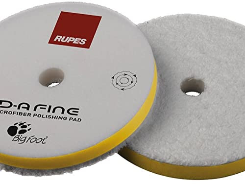 Rupes D-A COARSE Mikrofaser-Pad, fein, ultrafein, verschiedene Größen, zum Polieren Ihres Autos, 80 mm, fein gelb