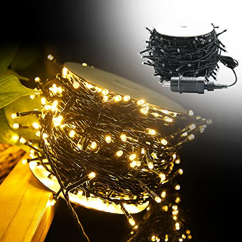 HENGMEI LED Lichterkette, Warmweiß Außen und Innen Lichterkette mit 8 Leuchtmodi für Halloween Deko, Weihnachtsbeleuchtung, Garten, Hochzeit, Party Deko, 80m 800LEDs