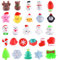 PLULON 26 STÜCKE Weihnachten Squishy Spielzeug Tier Squeeze Bulk Kinder Mini Weihnachtsbäume Schneemann Weihnachtsmann Hirsch Pinguin Bär Schneeflocken Weihnachtsfeier Taschenfüller Geburtstag