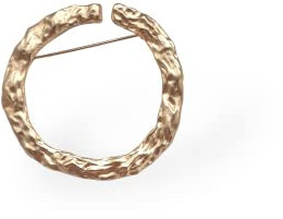 Brosche Anstecknadel Damen Kreis Gold Matt