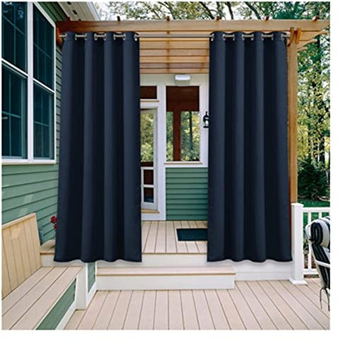Outdoor VorhäNge Wasserdicht Wasserdichter Vorhang For Den Außenbereich For Die Terrasse, Wasserdichter Trennwand Mit Ösenvorhang, Verdunkelungsvorhang For Den Außenbereich, Pergola, Veranda, Pool, Wo