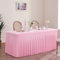 Rosa Dehnbare Spandex Tischdecke für 122cm Rechteckige Tisch, Waschbare und knitterfreie Stretch Tischdecke Rechteckig für Partys Veranstaltungen, Hochzeiten, Bankette, [122Lx60Wx74H] cm