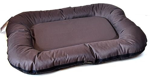 Lebon - Hundebett Hundekissen Ponto - 6 Größen - Braun | Grau - Robust und wasserabweisend - Waschbar - Made IN EU (XXL, Braun)