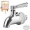 UNINGYI Dispensador de bebidas, grifo de repuesto, de acero inoxidable, para bebidas frías y calientes, para barril de cerveza, cristal, fuente (16 mm)