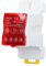 Morsettiera Distribuzione 80A, UKK-80A 690V Scatola di Distribuzione Morsettiera su Guida DIN Scatola di Giunzione di Alimentazione Universale, Dispositivo di Protezione del Microcomputer (Rosso)