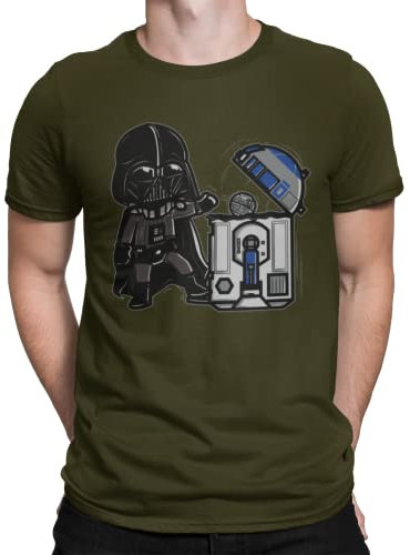Camisetas La Colmena 209 - Parodia Robotic Trash Can (Donnie) (Verde Militar., M)