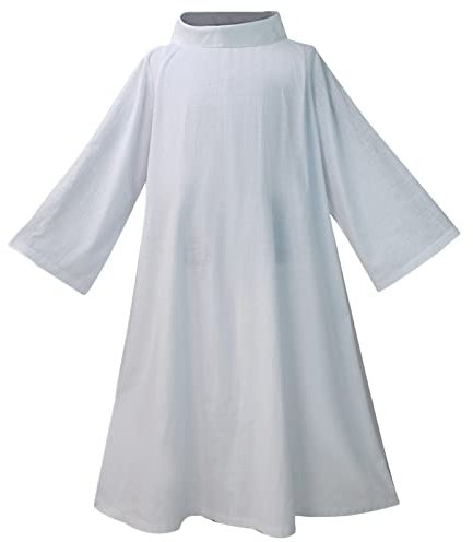 E-099 Veste brunch à manches longues et col en faux lin pour homme Blanc