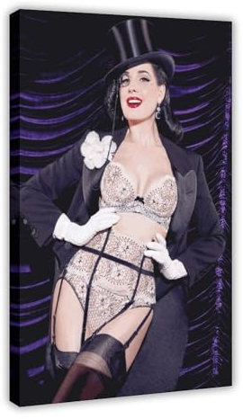 Schauspieler Dita Von Teese Leinwand Poster Wandkunst Dekor Druck Bild Gemälde für Wohnzimmer Schlafzimmer Dekoration Rahmenstil 20 x 30 cm