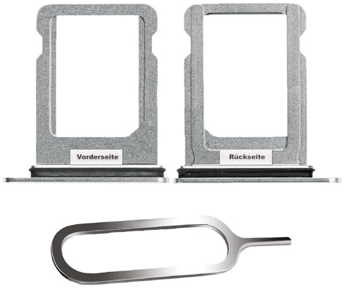 IS-TECK SIM-Kartenhalter Ersatz SIM-Tray Kompatibel mit iPhone XS inklusive SIM-Nadel SIM-Kartensteckplatz (Silber)